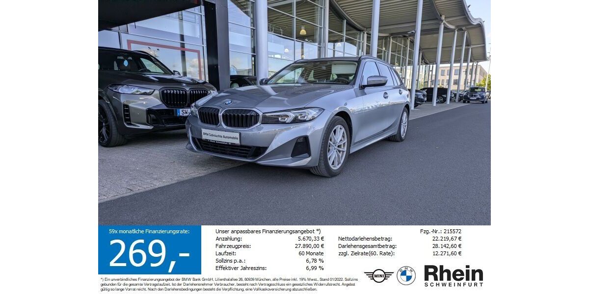 BMW 320 87.518 km 26.745 &euro; Schweinfurt 97424