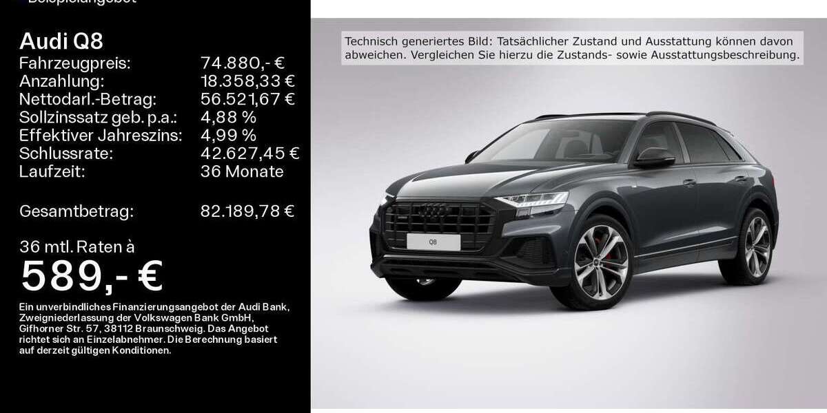 Audi Q8 36.550 km 74.880 &euro; Haßfurt 97437