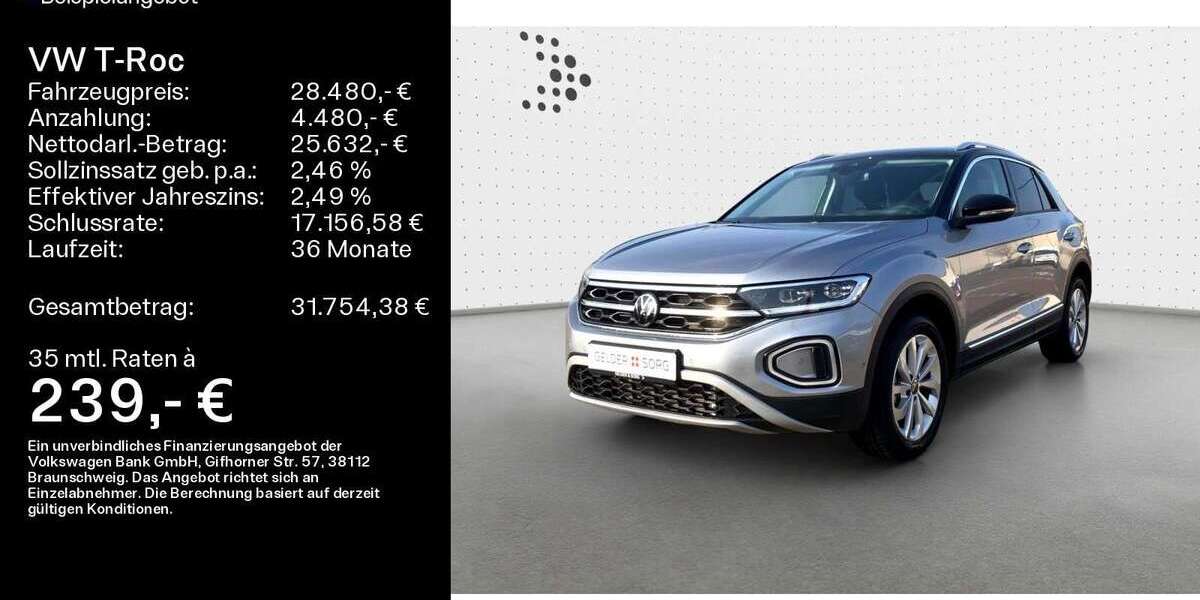 VW T-Roc 3.000 km 28.480 &euro; Bad Kissingen 97688