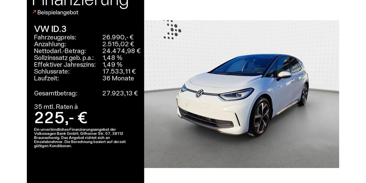 VW ID.3 46.171 km 26.990 &euro; Haßfurt 97437