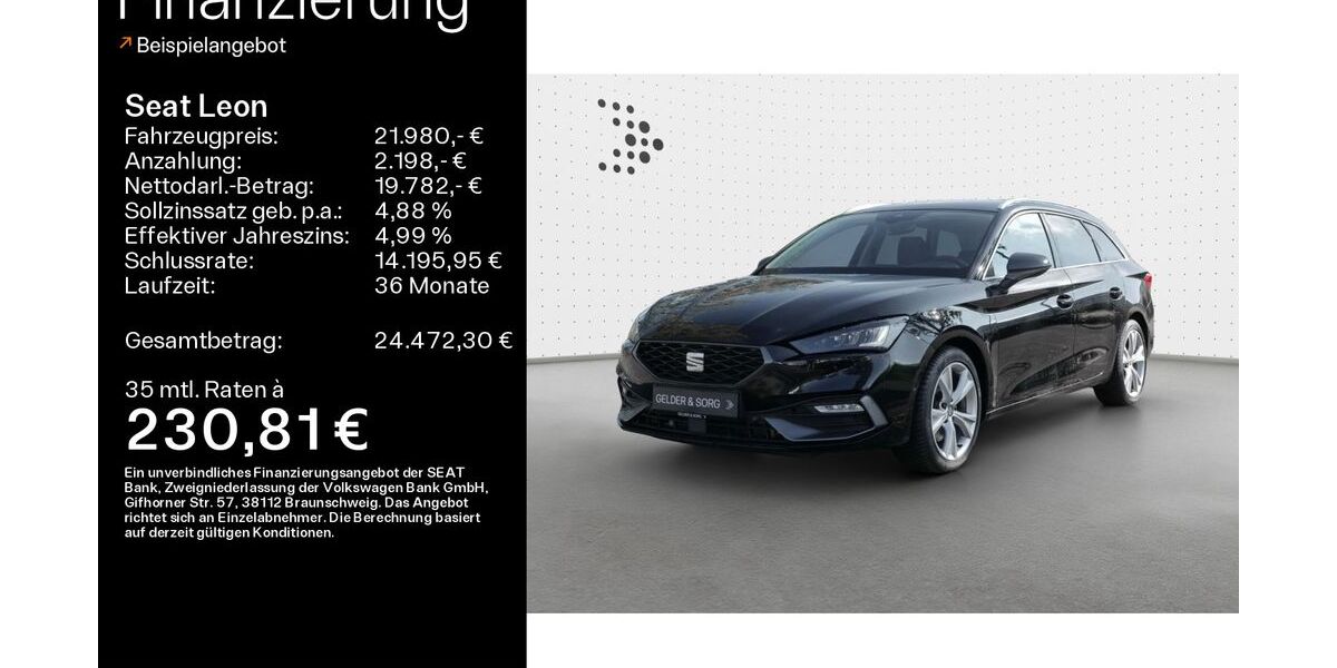 Seat Leon 68.955 km 21.980 &euro; Haßfurt 97437
