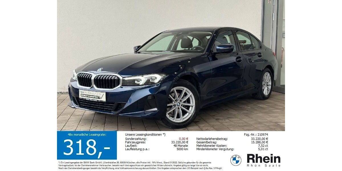 BMW 318 9.890 km 32.220 &euro; Salz 97616