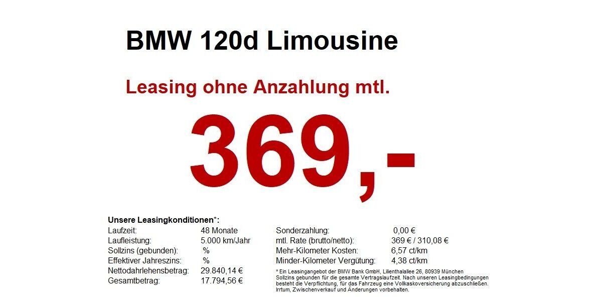 BMW 120 11.654 km 29.840 &euro; Schweinfurt 97424