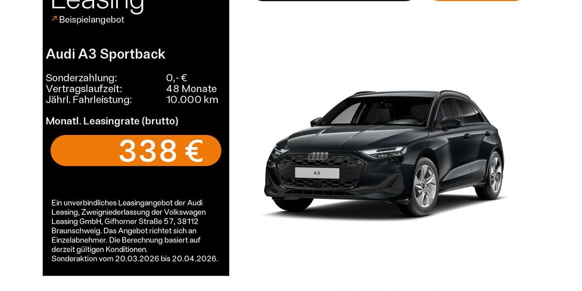 Audi A3 3.346 km 36.780 &euro; Schweinfurt 97424